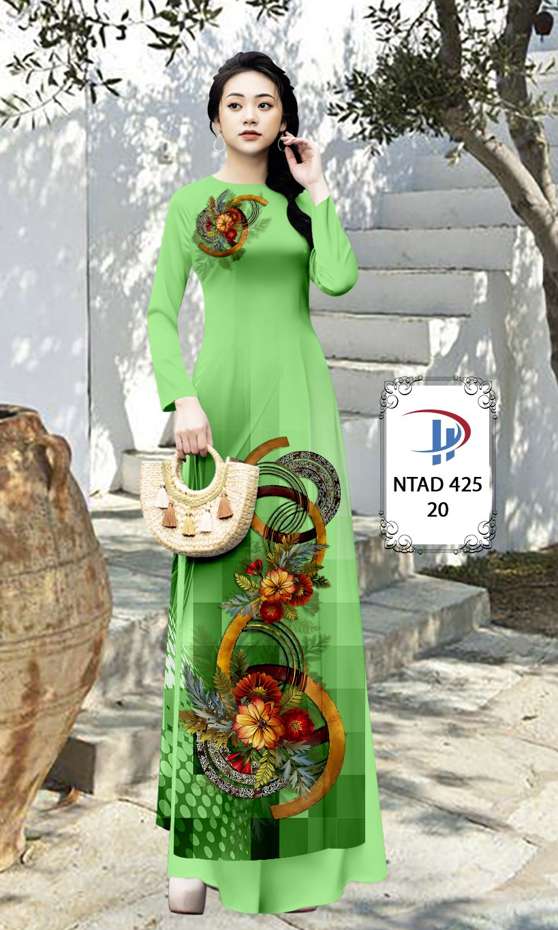 Vải Áo Dài Hoa In 3D AD NTAD425 50